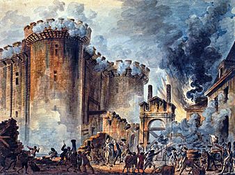 Storming of the Bastille by Jean-Pierre-Louis-Laurent Houel